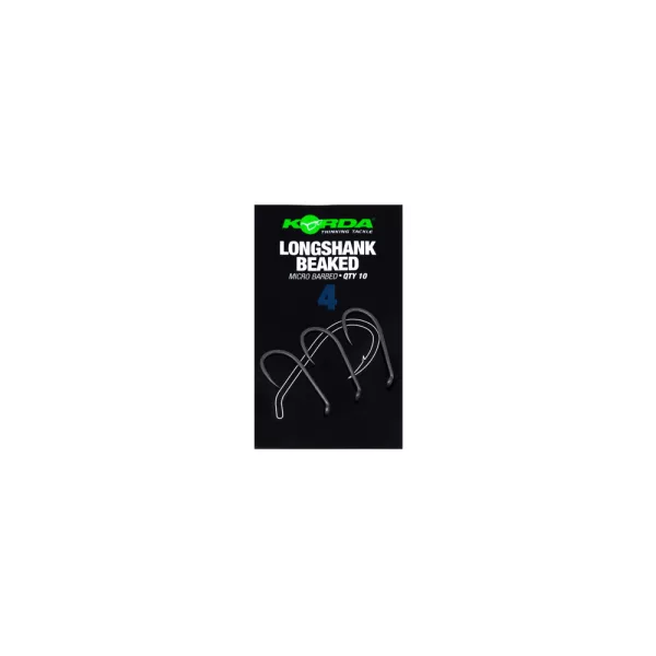 Korda Longshank Beaked 4 Cârlig de boilies cu ochi, cu barbetă 10buc