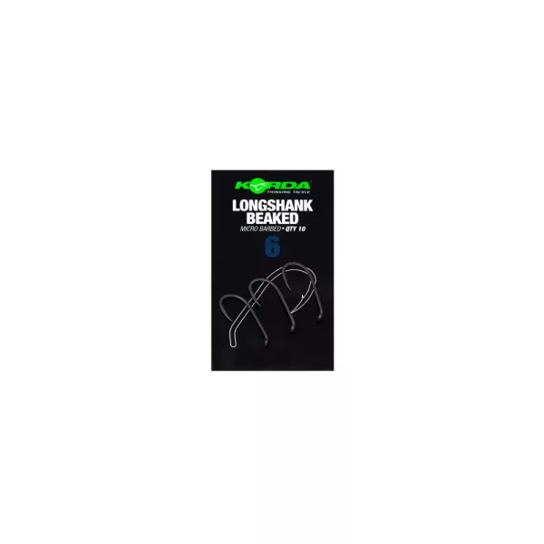 Korda Longshank Beaked 6 Cârlig de boilies cu ochi, cu barbetă 10buc