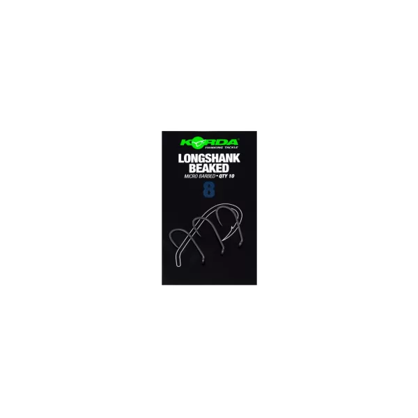 Korda Longshank Beaked 8 Cârlig de boilies cu ochi, cu barbetă 10buc