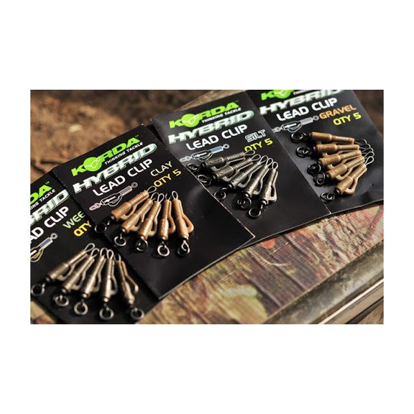Korda QC Hybrid Lead Clip Gravel/ Clay - clips de plumb