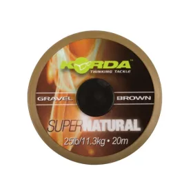   Korda Super Natural Gravel Brown 25lb - fir textil împletit învelit pentru forfac de crap