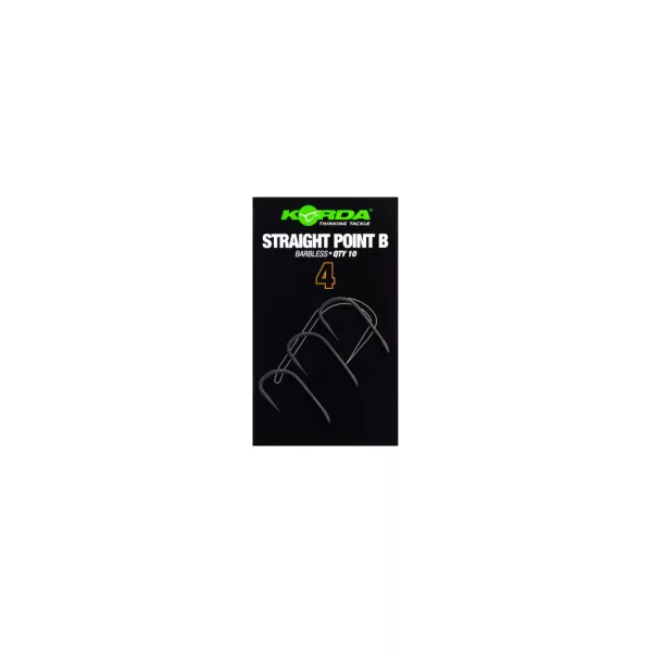 Korda Straight Point 4 Füles, Szakáll Nélküli Horog 10db