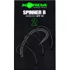 Korda Spinner B Hook 2 Cârlig Fără Barbetă pentru Boilie, cu Ochet, 10 buc
