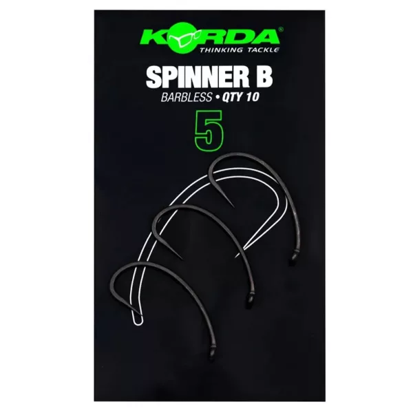 Korda Spinner B 5 Cârlig de boilies cu ochi, cu barbetă 10buc