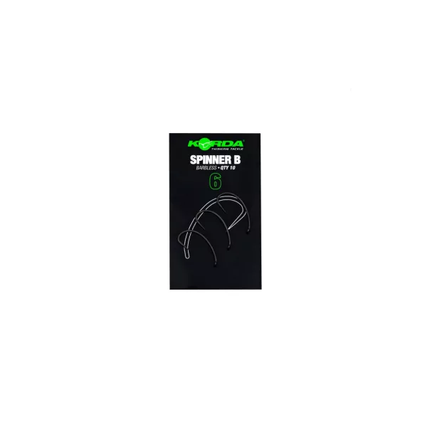 Korda Spinner B Hook 6 Cârlig de boilies cu ochet, fără barbă 10 buc