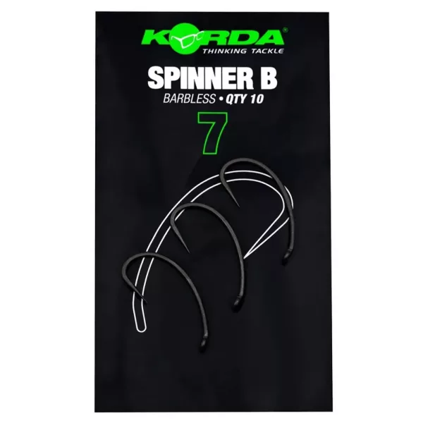 Korda Spinner B 7 Cârlig de boilies cu ochi, cu barbetă 10buc