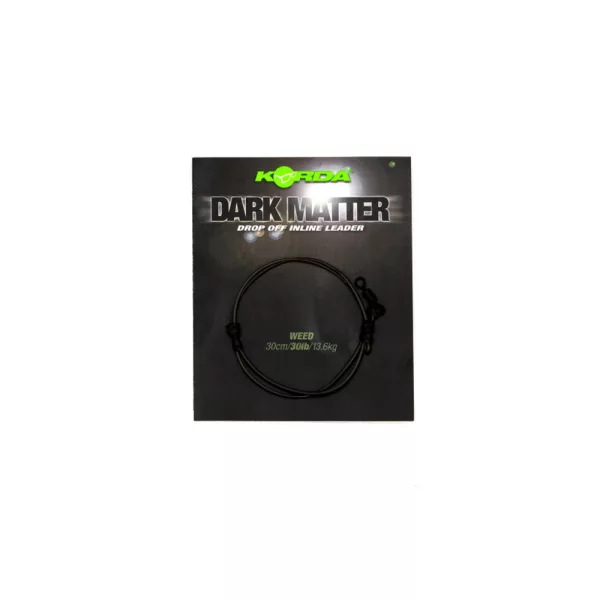 Korda Dark Matter Leader Drop Off Inline Weed Montură Boiles Pre-legată 30lb 30cm