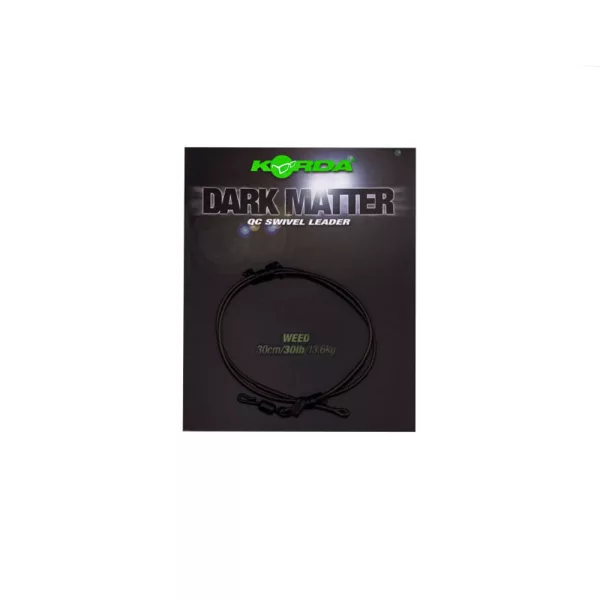 Korda Dark Matter Leader QC Swivel Weed 30lb 30cm Rig Bojli Pre-legat
