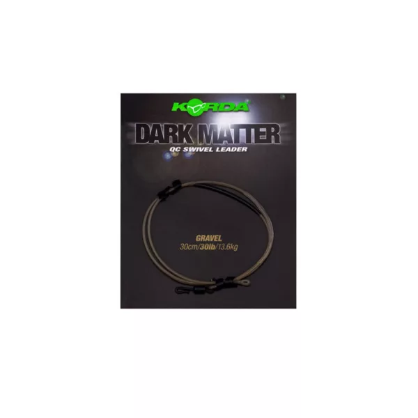 Korda Dark Matter Leader QC Swivel Gravel 30lb 30cm Rig Bojli Pre-legat
