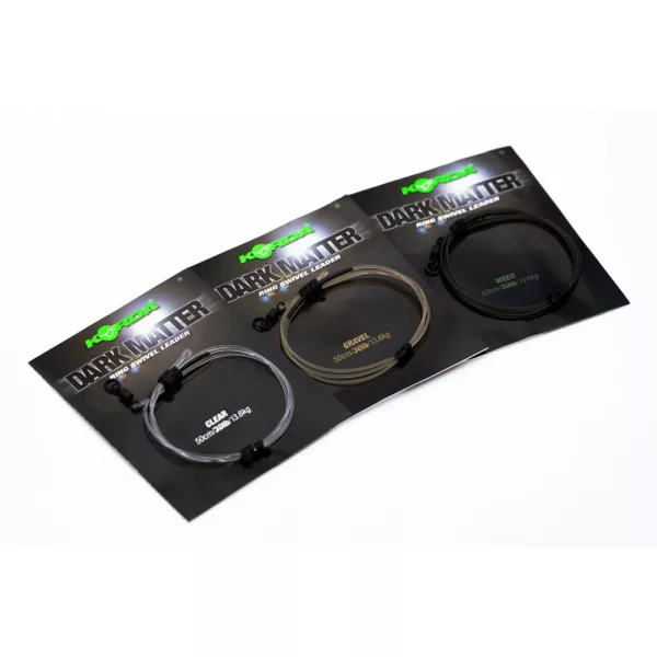 Korda Dark Matter Leader Ring Swivel Weed Montură Bojlis Pre-legată 50cm