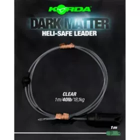   Korda - Dark Matter Leader Heli Safe Clear 40lb 1m forfac transparent pentru montură elicopter