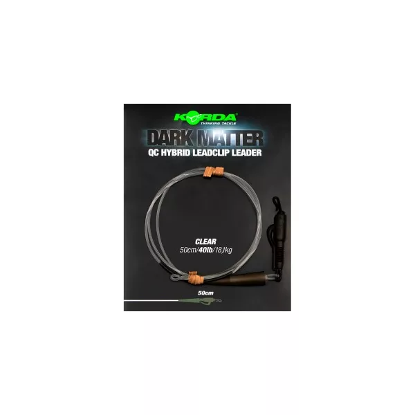 Korda - Dark Matter Leader QC Hybrid Clip Weed forfac de culoare iarbă cu conectare rapidă