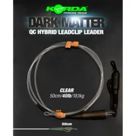   Korda - Dark Matter Leader QC Hybrid Clip Clear forfac cu conector rapid, transparent