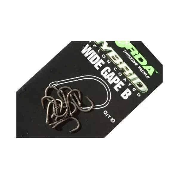 Korda Wide Gape Barbless 4 Cârlig fără barbă, cu ochet, 10buc