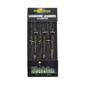   Korda Leadcore Hybrid Lead Clip Weed/Silt Montură pre-legată pentru pescuit la crap 3 buc