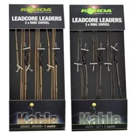 Korda Leadcore leader Ring Swivel Gravel, 3 per pack
