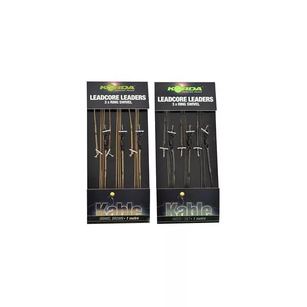 Korda Leadcore leader Ring Swivel Gravel, 3 per pack