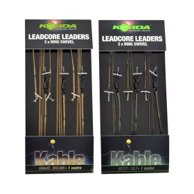   Korda Leadcore Ring Swivel Weed/Silt Montură de crap Prelegată 3 buc
