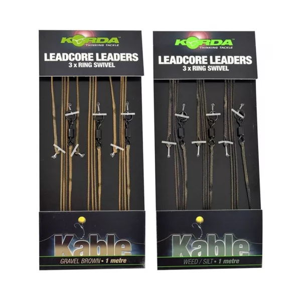 Korda Leadcore Ring Swivel Weed/Silt Montură de crap Prelegată 3 buc