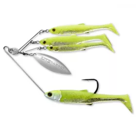   Livetarget Minnow Spinner Rig Chartreuse/Argintiu Mic 11gr Spinnerbait