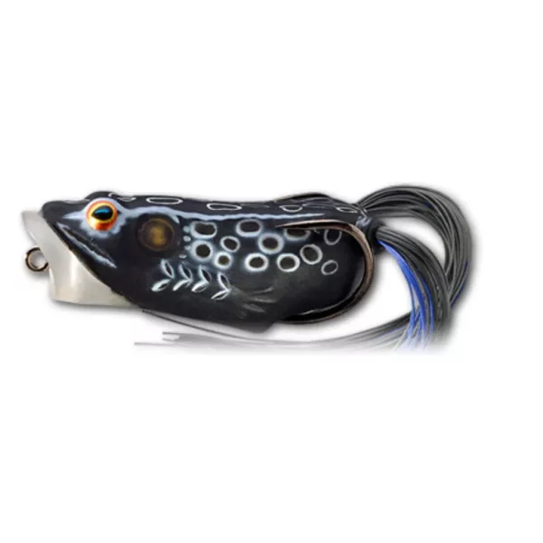 Livetarget Frog Popper Black 5,5cm 11gr Imitație de broască plutitoare