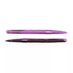 Livetarget Stick Worm Mov-Negru 7,6cm Profil vierme 10 buc