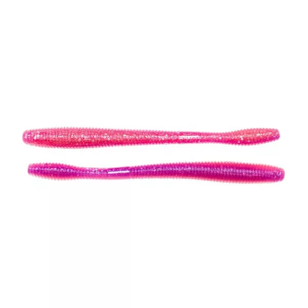Livetarget Straight Tail Worm Pink-Purple 11,4cm Imitație de Vierme 4 buc