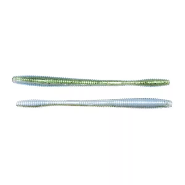 Livetarget Straight Tail Worm Green-Blue 14,0cm Imitație Vierme 4buc
