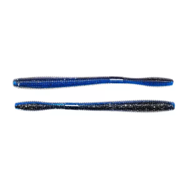 Livetarget Straight Tail Worm Albastru-Negru 11,4cm Imitație de vierme 10 buc