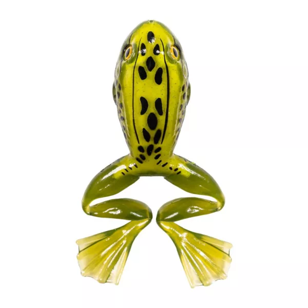 Livetarget Freestyle Frog Moss-Yellow 7,5cm Imitație de Broască 2 buc