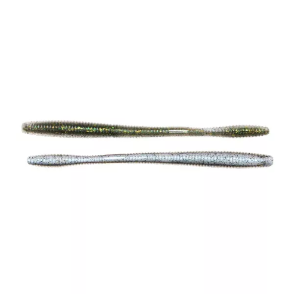 Livetarget Vierme cu Coadă Dreaptă Verde-Perlat 14cm Imitație de Vierme 10 buc