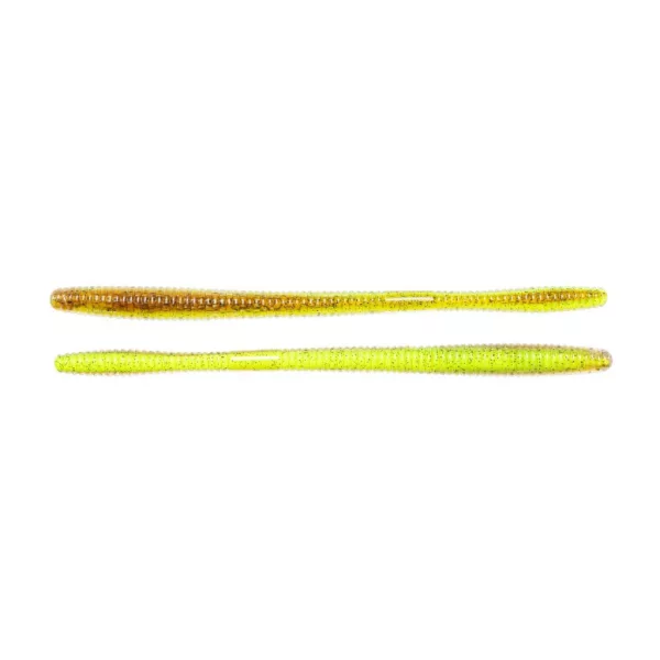 Livetarget Vierme cu Coadă Dreaptă Chartreuse-Maro 14cm Imitație Vierme 10 buc