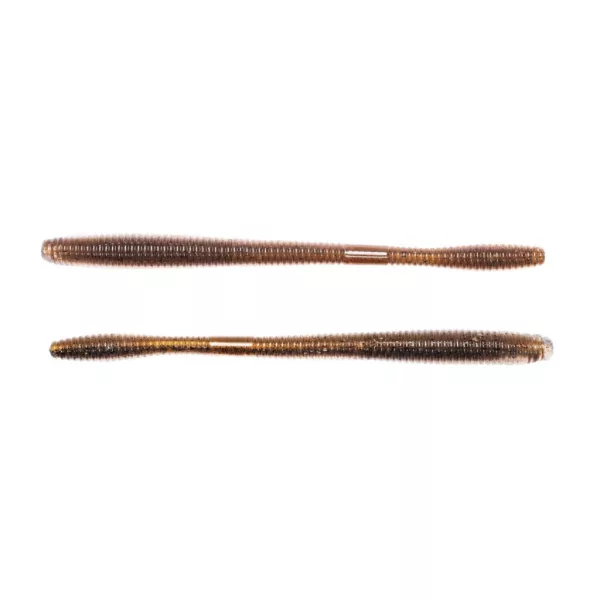 Livetarget Vierme cu Coadă Dreaptă Maro-Negru 14cm Imitație de Vierme 10 buc