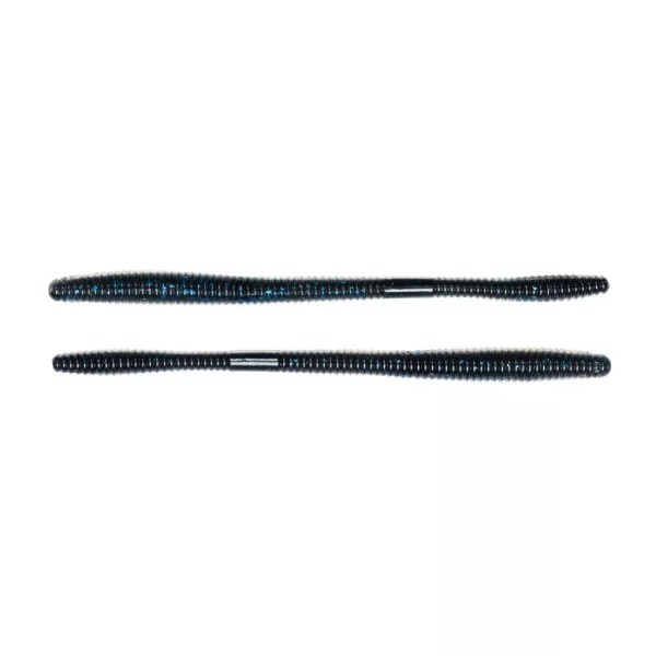 Livetarget Vierme cu Coadă Dreaptă Negru-Albastru 14cm Imitație de Vierme 10 buc