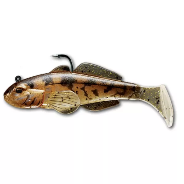 Livetarget Swimbait Guvid Natural-Bronz 9cm 21gr Guvid de plastic