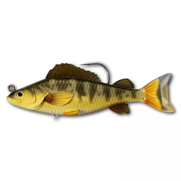 Livetarget Biban Galben Nălucă Articulată Auriu-Oliv 13,4cm 35gr Nălucă de Plastic