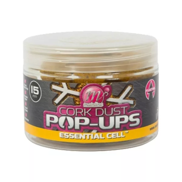 Mainline Cork Dust Pop Ups Essential Cell 15mm - boilies pop-up