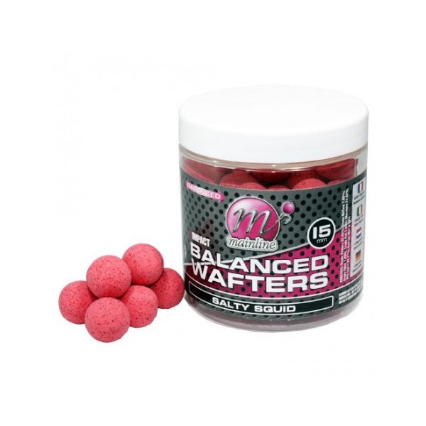 Mainline High Impact Balanced Wafter Salty Squid - 15mm - boilies wafters