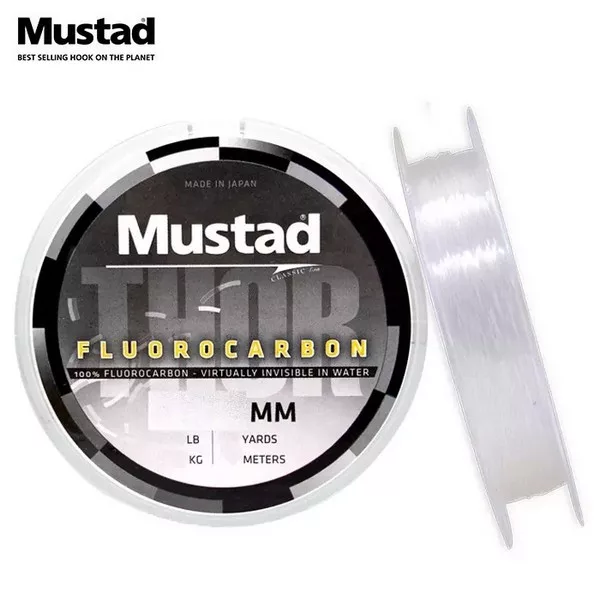 Mustad Thor FC Leader 30m 80lb Fir de Forfac Transparent