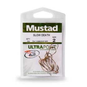   Mustad Aberdeen Slow Death BR 2 Cârlig cu ochi, cu barbă 10 bucăți