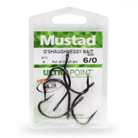   Mustad O Shaughnessy Bait 6/0 5buc Cârlig de somn cu ochi și barbă