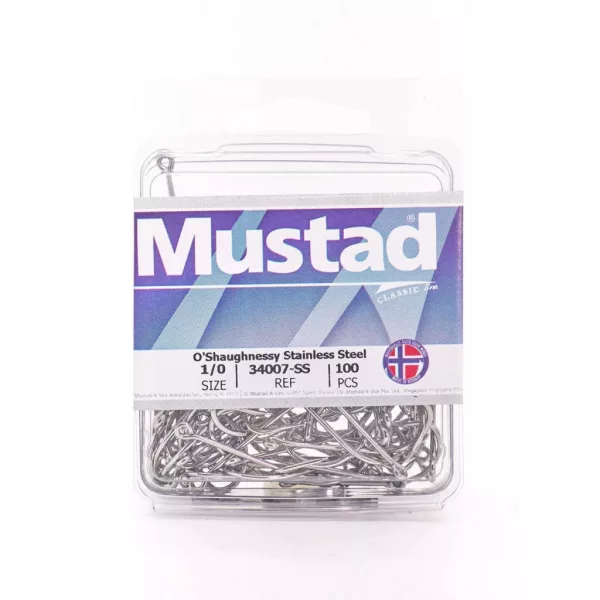 Mustad O'Shaughnessy Inox 7/0 Cu ochi, Cu barbă Cârlig 3db