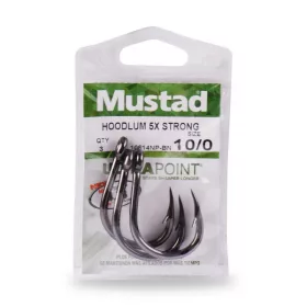   Mustad Live Bait 5 Ex Strong 6/0 Cârlig cu ochet și barbă, 5 buc