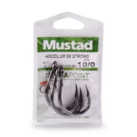   Mustad Live Bait 5 Ex Strong 9/0 Cârlig cu ochet și barbă, 3 buc