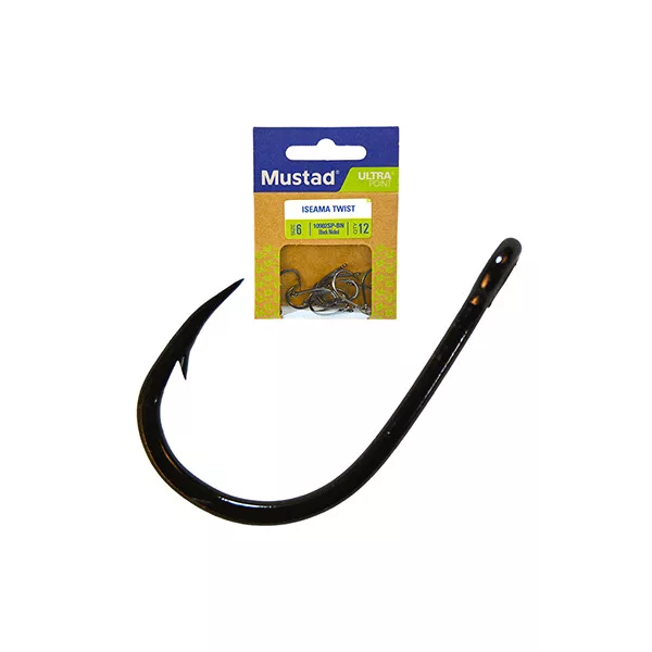 Mustad Iseama Twist 2 Füles, Szakállas Horog 12db
