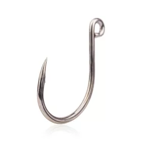   Mustad Kaiju In-Line Titan Steel 9/0 Cârlig cu ochi, cu barbă, cu un singur ac pentru pești răpitori 10 buc