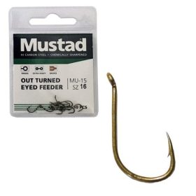   Mustad Ultra Np Out Turned Eyed Feeder 12 10buc Cârlig de crap cu ochet, cu barbă