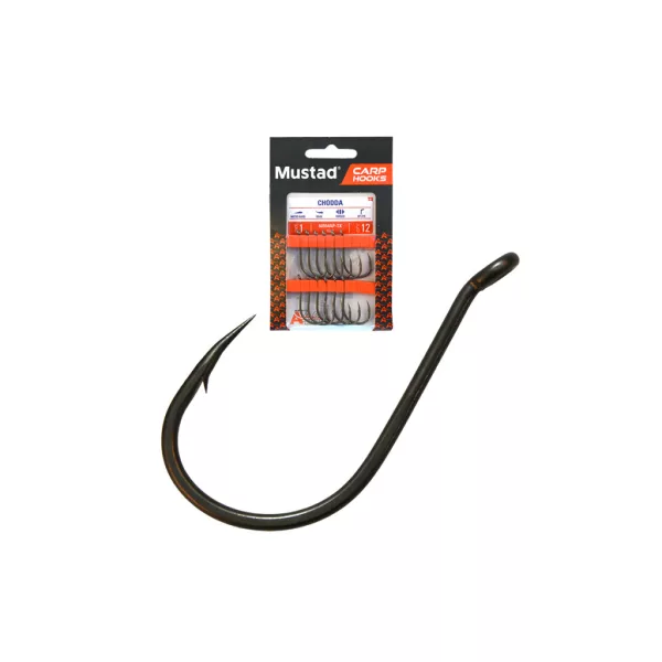 Mustad Carp Chodda 8 Füles, Szakállas Bojlis Horog 12db