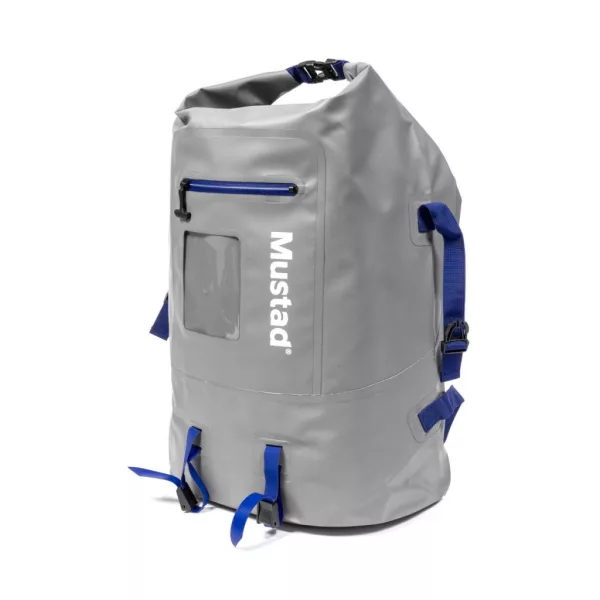 Mustad Daybreak Dry Roll-Up Back Pack 40l Rucsac Impermeabil Gri-Albastru