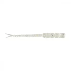   Mustad Aji Hellgramite 5,08cm Clear Luminous Silver Glitter Momeală de plastic 12 buc.